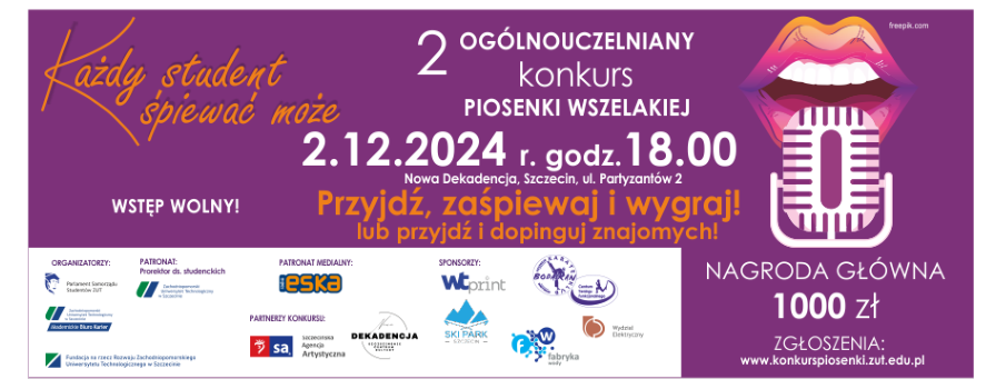 2 grudnia 2024 r. o godzinie 18.00 Szczecińskie Centrum Kultury Nowa Dekadencja, Szczecin ul. Partyzantów 2
, wstęp darmowy