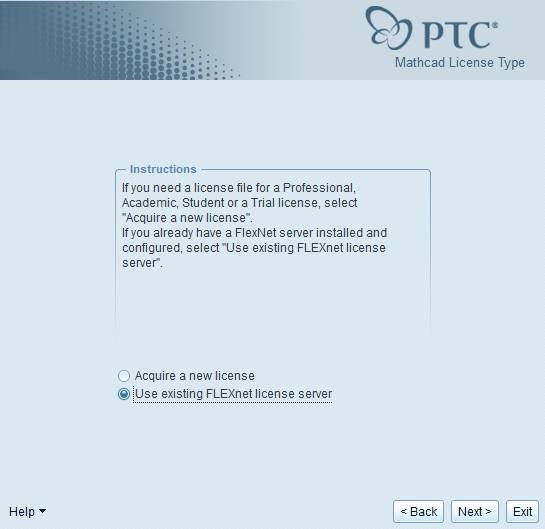 Wskazujemy Use existing FLEXnet license server i klikamy Next.